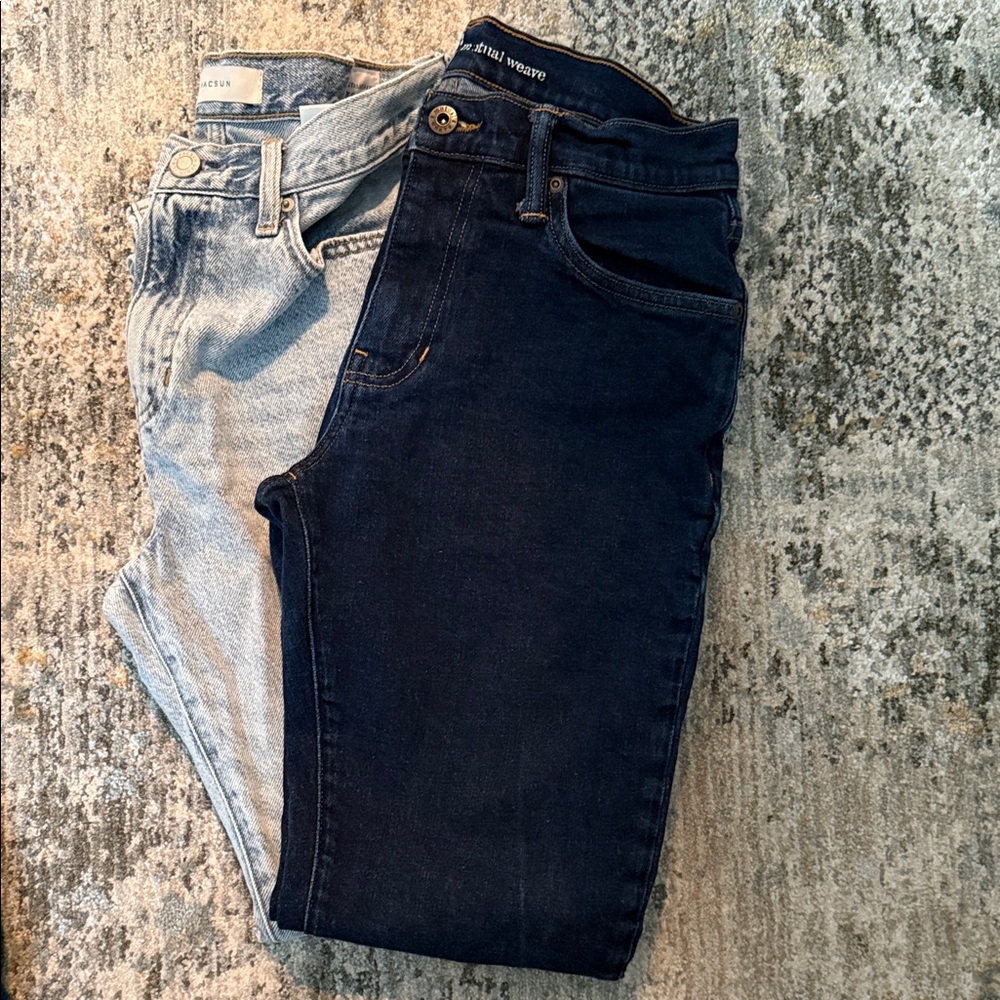 PacSun Skinny Jeans in Light Blue and Dark Blue